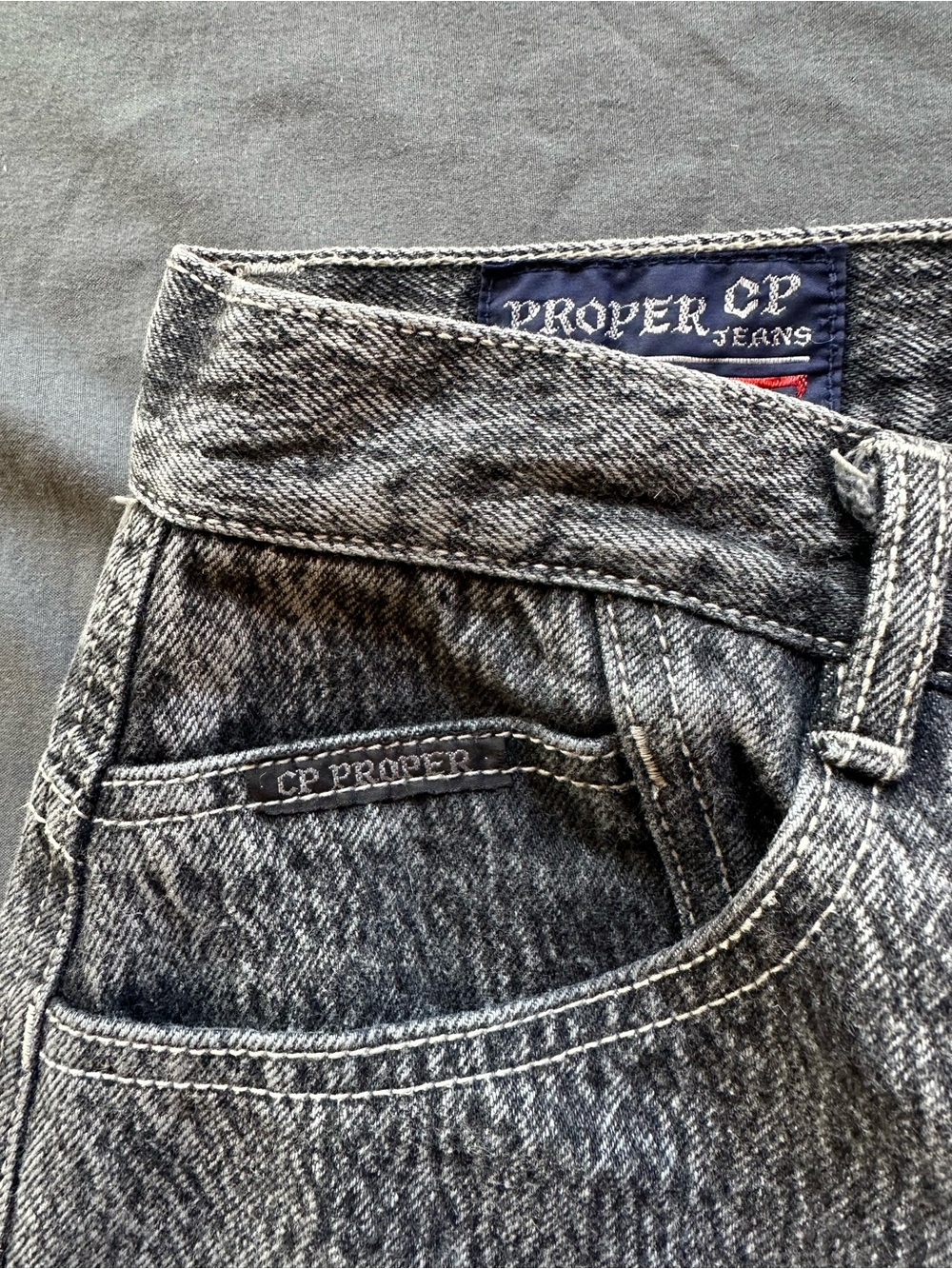 Proper CP Jeans Black Acid Wash Denim Shorts